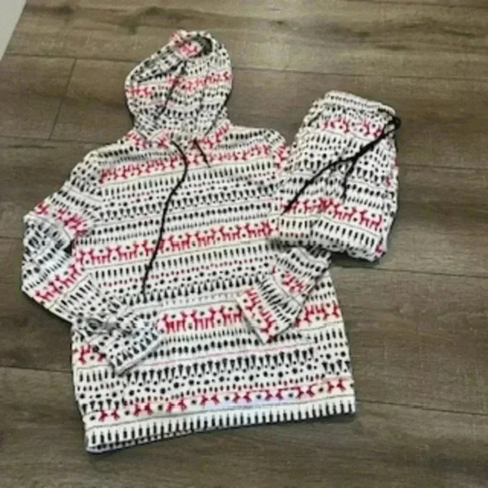 ShoSho Fleece Christmas Lounge Jogger Leggings Set Hoodie 2 Piece Set Women's sm